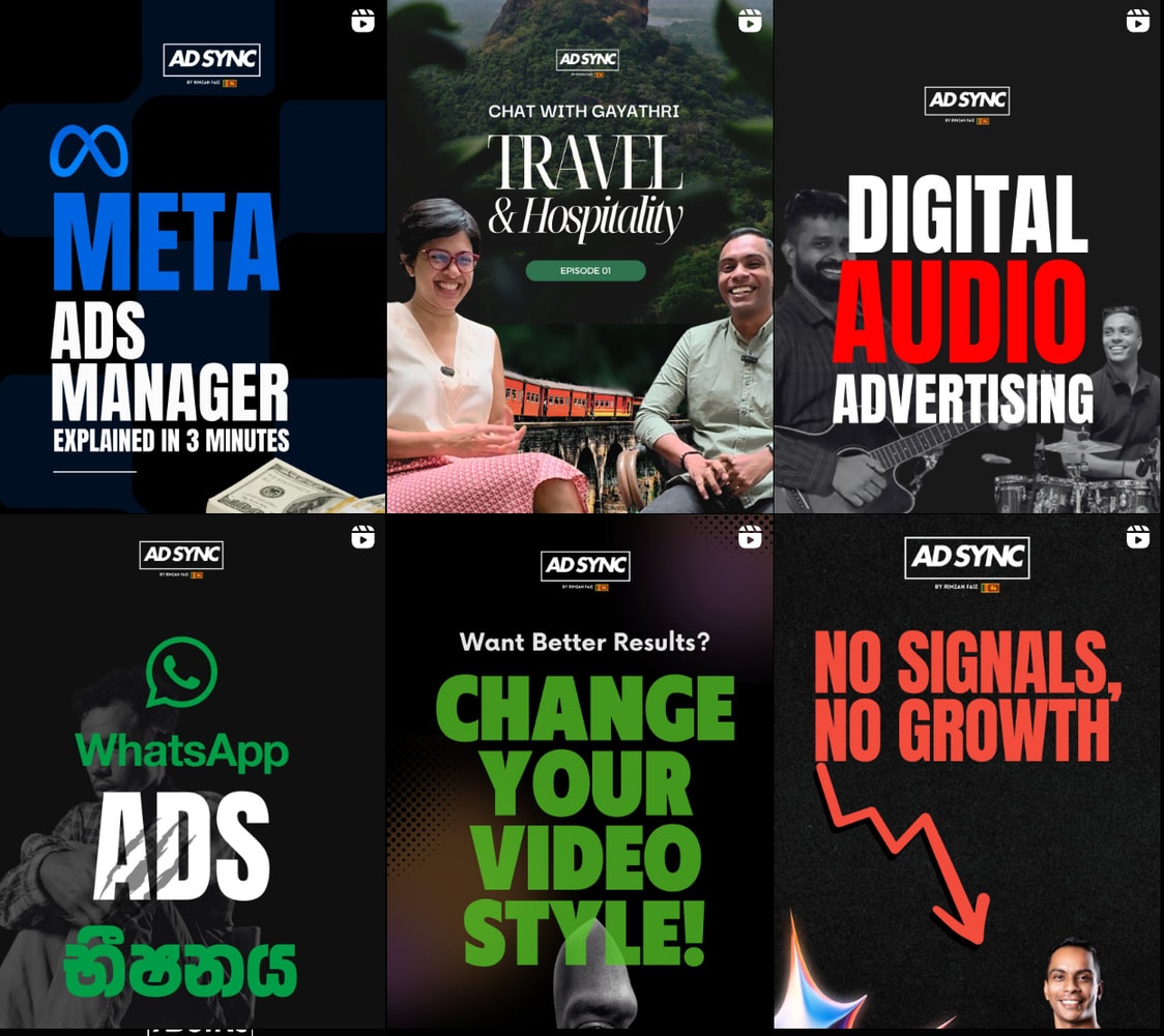 AdSync content covers: Meta Ads Manager, Travel & Hospitality, Digital Audio Advertising, WhatsApp Ads