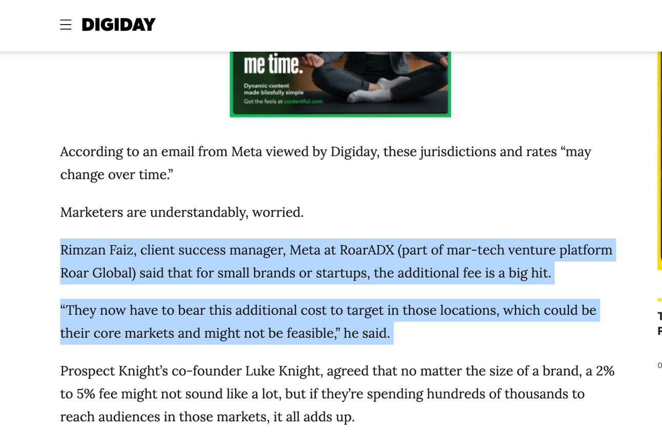 Digiday article excerpt